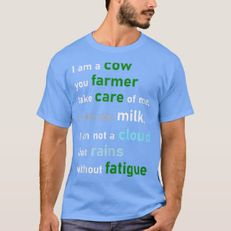 私は牛よ、あなた農家熱狂する農場の牛おもしろい Tシャツ