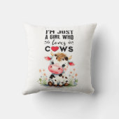 私は牛を愛する女の子だけ41センチx 41センチ クッション (裏面)