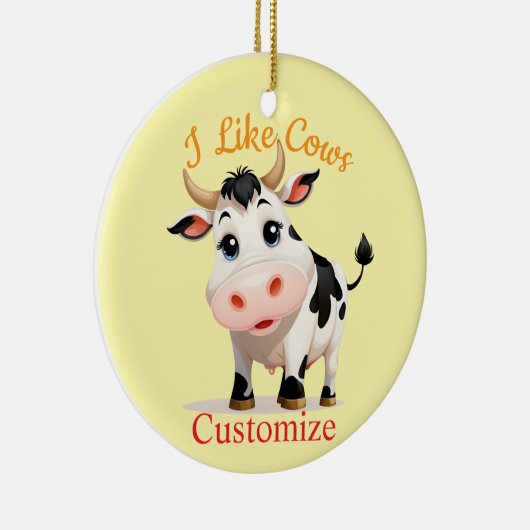 私は牛アートThunder_Cove セラミックオーナメント (右)