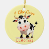 私は牛アートThunder_Cove セラミックオーナメント (正面)