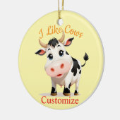 私は牛アートThunder_Cove セラミックオーナメント (左)