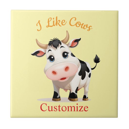 私は牛アートThunder_Cove タイル (正面)