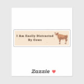 私は牛バンパーのステッカーに気を取られる シール (シート)