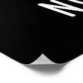 私は牛パンおもしろいダークBGを望まない ポスター (角)