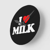 私は牛乳が大好きだ ラウンド壁時計 (傾斜)