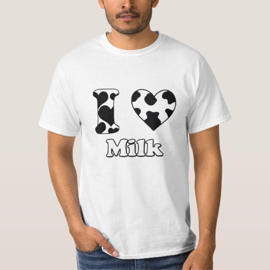私は牛乳が大好きだ Tシャツ (正面)