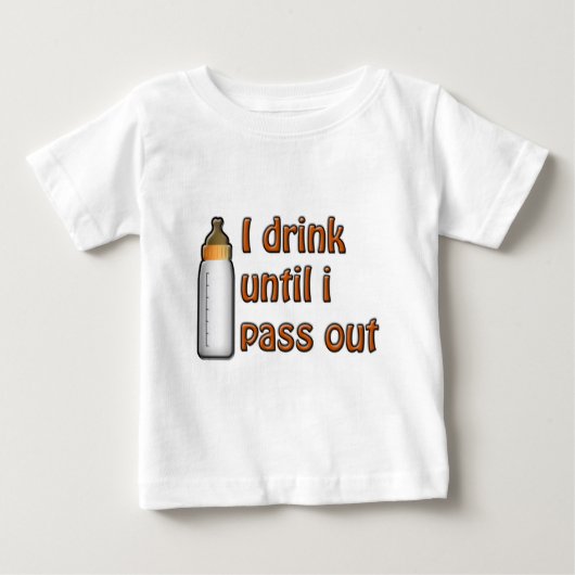 私は牛乳を飲む ベビーTシャツ (正面)