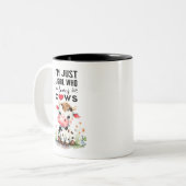 私は牛325mlと444mlを愛する女の子にすぎない ツートーンマグカップ (正面左)