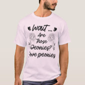 私は牡丹の植物花恋人牡丹が大好おもしろいき Tシャツ (正面)