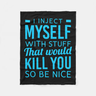 私は物おもしろい糖尿病認識度を注射する フリースブランケット