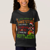 私は物と見るクリスマス映画ロットワイルを焼きたい Tシャツ (正面)