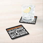 私は物を作ろうとする理学療法士おもしろい諺 スクエアペーパーコースター (インサイチュ)