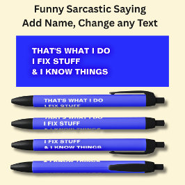 私は物を修正し、物事を知っている 黒ボールペン