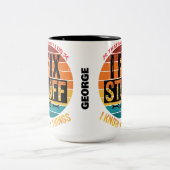 私は物を修正し、私は物事を知っている!カスタマイズ ツートーンマグカップ (中央)