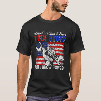 私は物を修正し、私は知っている Tシャツ