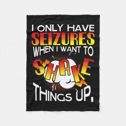 私は物を振りたいときにだけ発作が起こる フリースブランケット (正面)