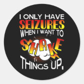 私は物を振りたいときにだけ発作が起こる ラウンドシール (正面)