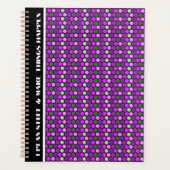 私は物を計画し、物事を起こす薄紫水玉模様 プランナー手帳 (正面)