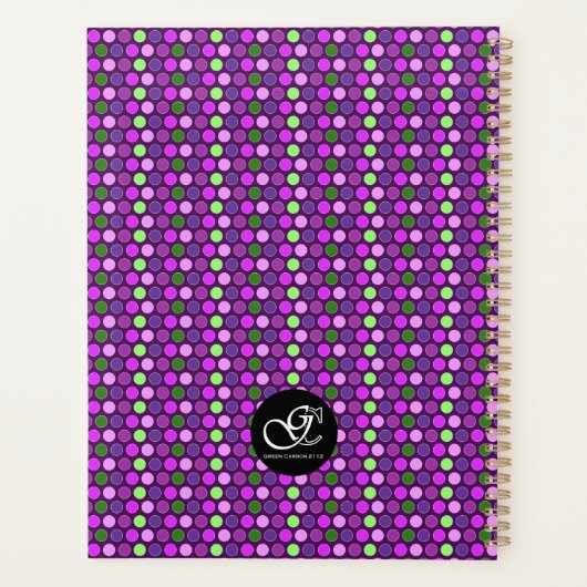 私は物を計画し、物事を起こす薄紫水玉模様 プランナー手帳 (裏面)