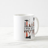 私は物メンズ、ツール、おもしろい整備士誕生日を修正する。 コーヒーマグカップ (正面右)