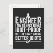 私は物事を愚か者になろうとしているエンジニア シーズンポストカード (正面/裏面)