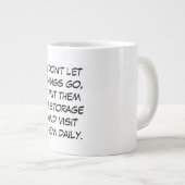 私は物事を放さない ジャンボコーヒーマグカップ (正面右)