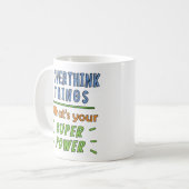 私は物事を考え過ぎる コーヒーマグカップ (正面左)