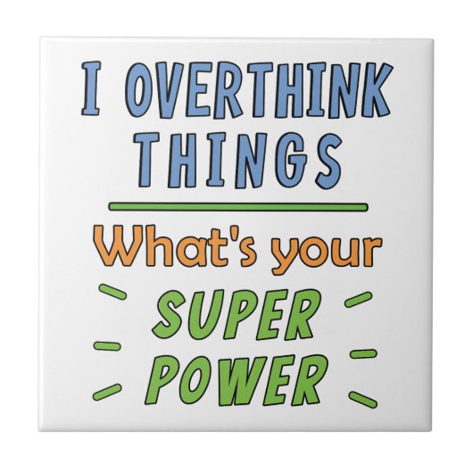 私は物事を考え過ぎる タイル (正面)