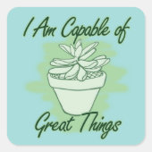 私は物事を行う素晴らしことができる – 確認シール スクエアシール (正面)