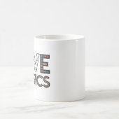 私は物理学が大好きだ コーヒーマグカップ (中央)
