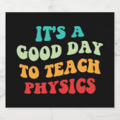 私は物理学を学ぶのに良い教え日だ スパークリングワインラベル (シングルラベル)