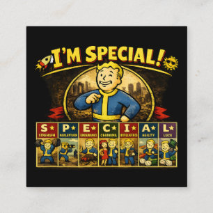 私は特別 Falloutにインスパイアされたステータスマウスパッド スクエア名刺