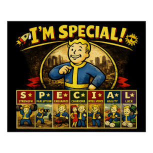 私は特別 Falloutにインスパイアされたステータスマウスパッド ポスター