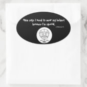 私は特殊な楕円形のステッカーなので、衣服私のヘルメット 楕円形シール (バッグ)