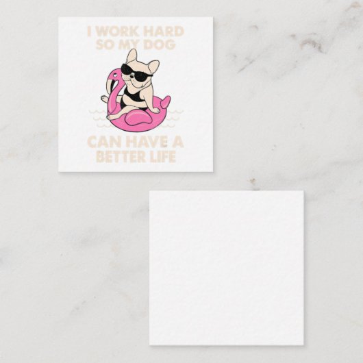 私は犬がより良い懸命を持つことができるように仕事をする エンクロージャーカード (正面/裏面)