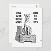 私は犬が住んでいるホラー映画しか見ない ポストカード (正面/裏面)