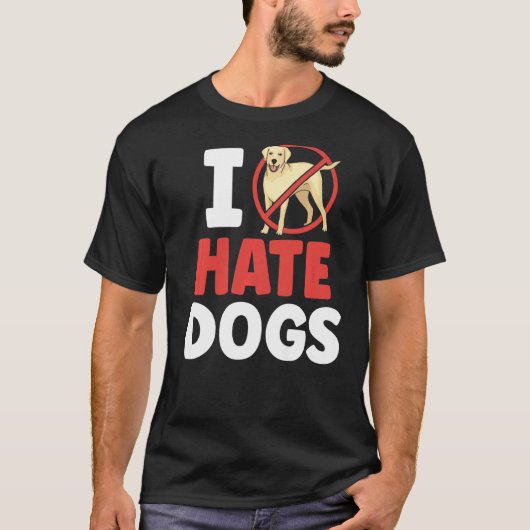 私は犬が動物の猫を飼うのが嫌いだ Tシャツ (正面)