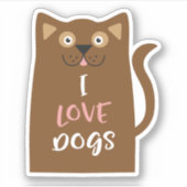 私は犬が可愛い漫画が大好き シール (正面)