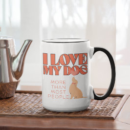 私は犬が多くの人よりも大好きだ マグカップ