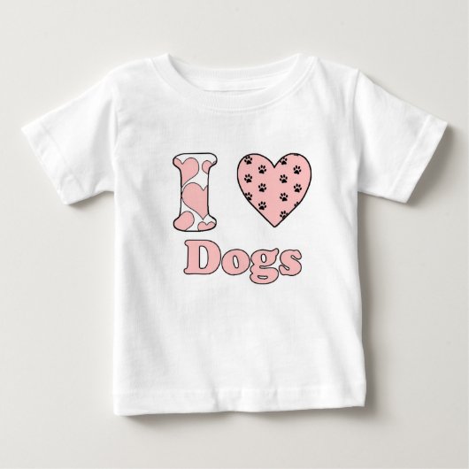 私は犬が大好きだ ベビーTシャツ (正面)