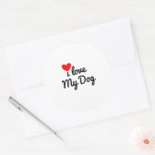 私は犬が大好きだ ラウンドシール (封筒)