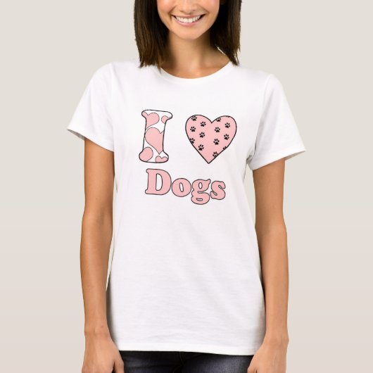 私は犬が大好きだ Tシャツ (正面)