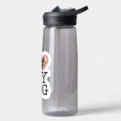 私は犬が大好きパーソナライズされた ウォーターボトル (左面)