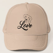 私は犬が大好き – トラックの帽子 キャップ (正面)