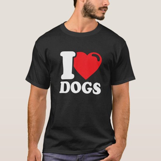 私は犬が大好き – 私は犬が大好き Tシャツ (正面)