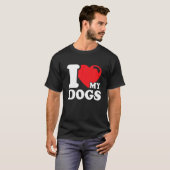 私は犬が大好き – 私は犬が大好き Tシャツ (正面フル)