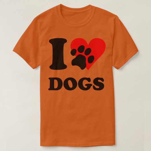 私は犬が大好き Tシャツ (デザイン正面)