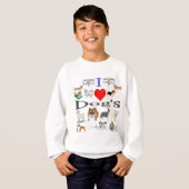 私は犬が大好き Tシャツ (正面フル)