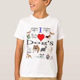 私は犬が大好き Tシャツ