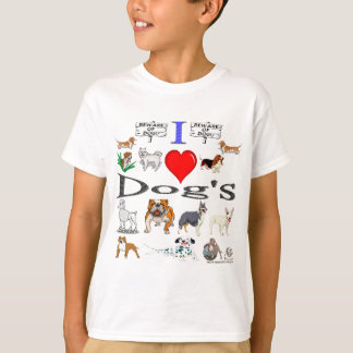 私は犬が大好き Tシャツ